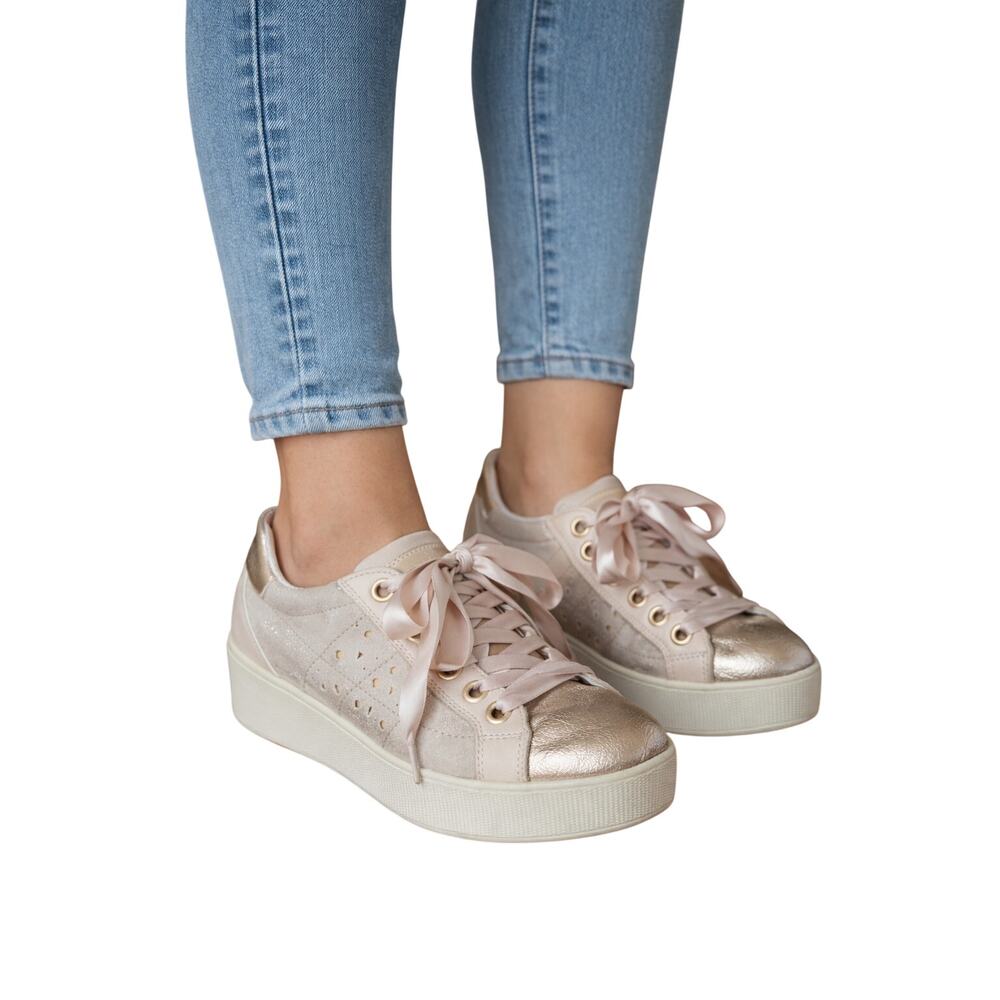 IgI&Co Metallic Platform Sneakers Women’s Size 6.5 / EU 37 Made in Italy